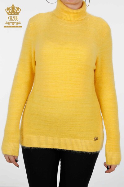 Wholesale Women's Knitwear Sweater Turtleneck Long Sleeve Logo - 18843 | KAZEE - Thumbnail