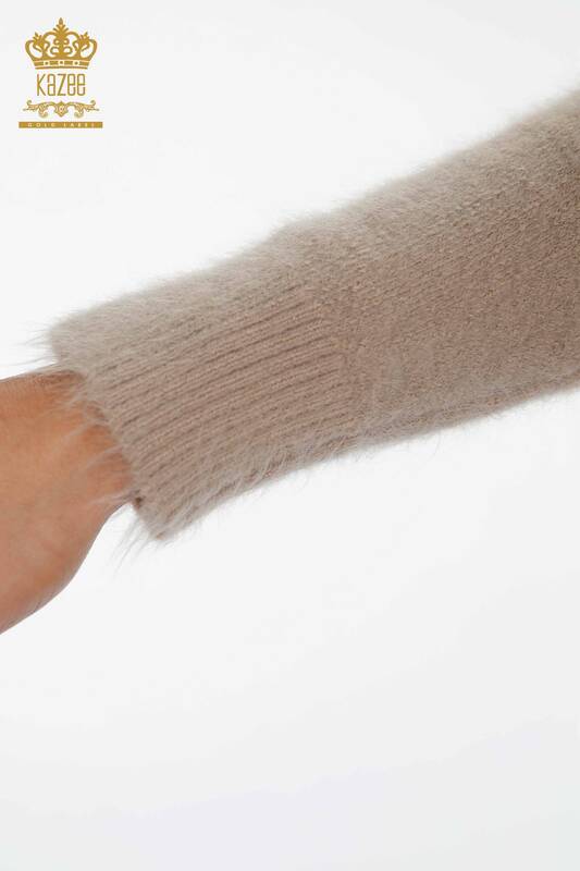 Wholesale Women's Knitwear Sweater Turtleneck Long Sleeve Logo - 18843 | KAZEE