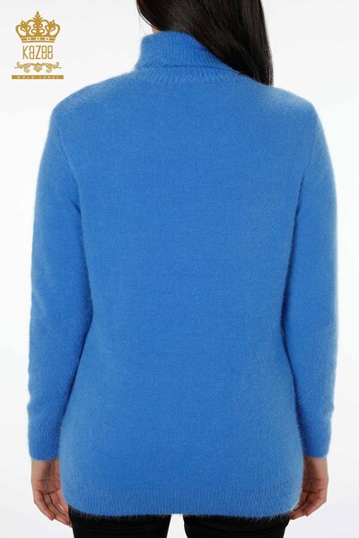 Wholesale Women's Knitwear Sweater Turtleneck Long Sleeve Logo - 18843 | KAZEE - Thumbnail