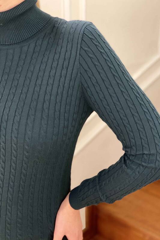Wholesale Women's Knitwear Sweater Turtleneck Hair knitting Basic - 15224 | KAZEE