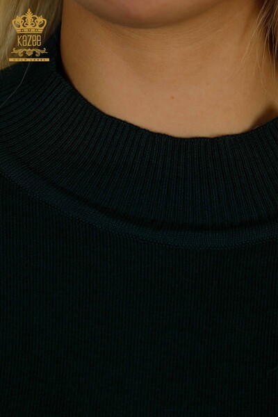 Wholesale Women's Knitwear Sweater High Collar Basic Nefti - 30613 | KAZEE - Thumbnail