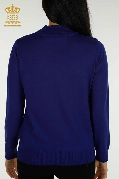 Wholesale Women's Knitwear Sweater High Collar Basic Saks - 30613 | KAZEE - Thumbnail