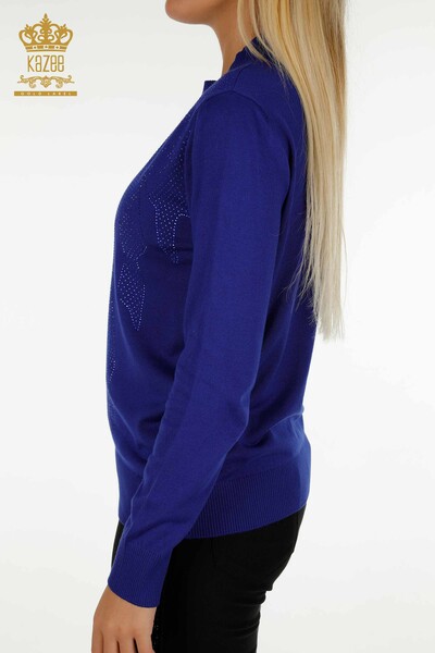 Wholesale Women's Knitwear Sweater High Collar Saks - 30390 | KAZEE - Thumbnail