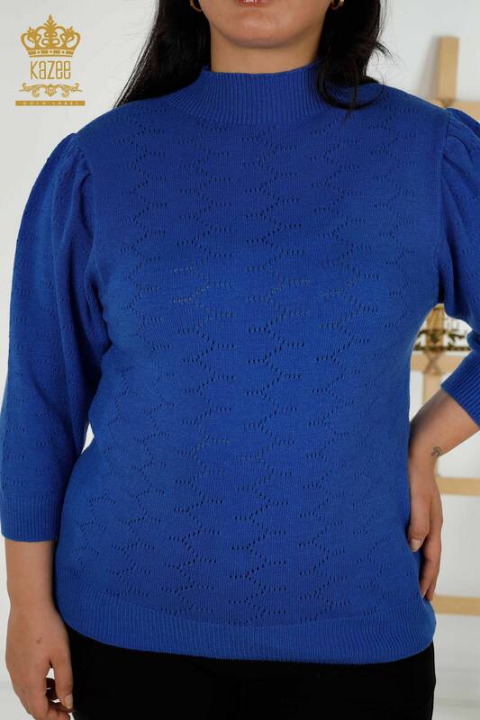 Wholesale Women's Knitwear Sweater Hole Detailed Saks - 30341 | KAZEE