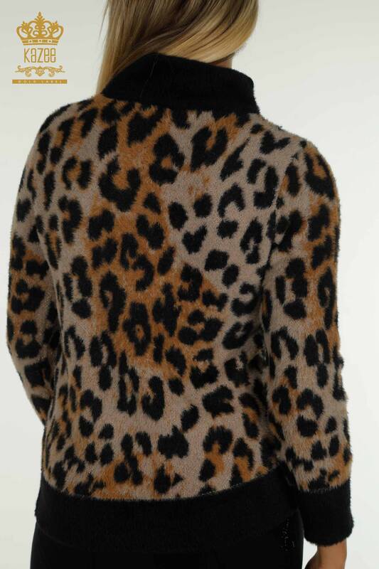 Wholesale Women's Knitwear Sweater Leopard Patterned - 30631 | KAZEE