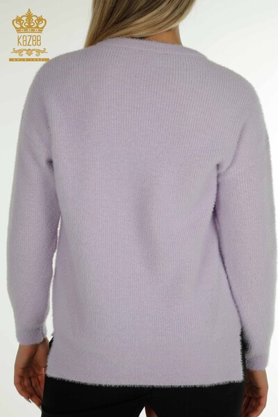 Wholesale Women's Knitwear Sweater Long Sleeve Lilac - 30775 | KAZEE - Thumbnail
