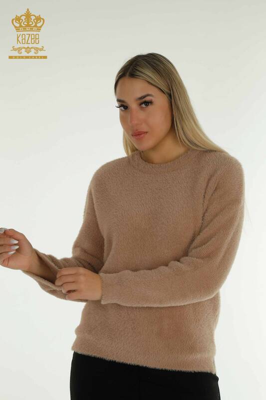 Wholesale Women's Knitwear Sweater Long Sleeve Mink - 30775 | KAZEE