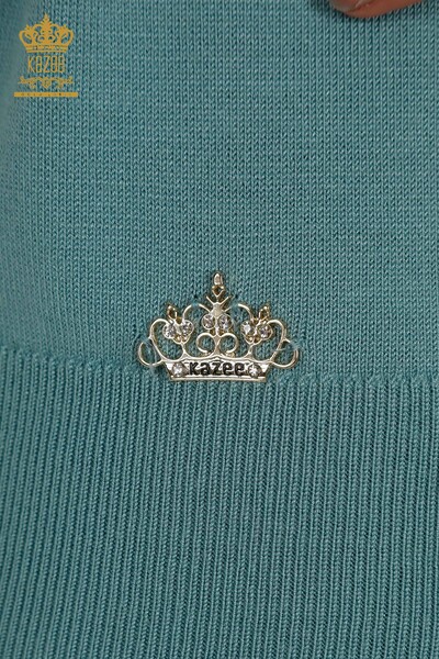 Wholesale Women's Knitwear Sweater Long Sleeve Mint - 11071 | KAZEE - Thumbnail