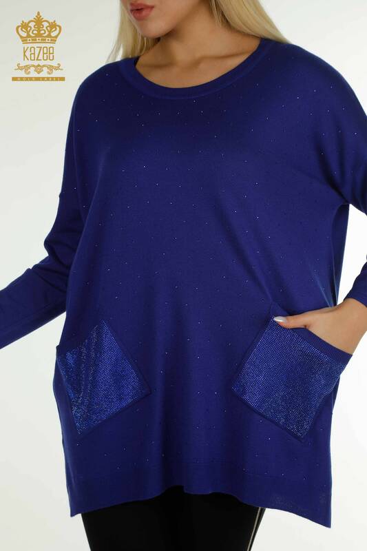 Wholesale Women's Knitwear Sweater Long Sleeve Saks - 30624 | KAZEE