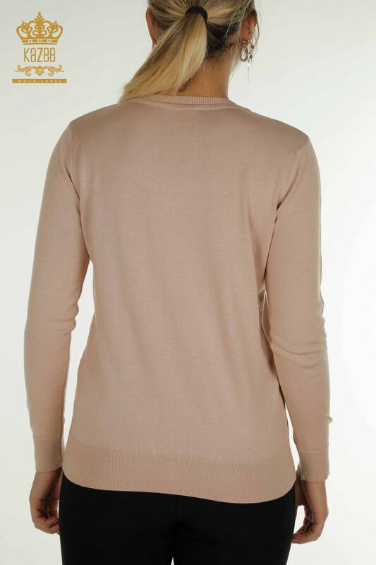 Wholesale Women's Knitwear Sweater Long Sleeve Stone - 11071 | KAZEE