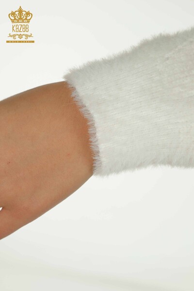 Wholesale Women's Knitwear Sweater Long Sleeve White - 30775 | KAZEE - Thumbnail