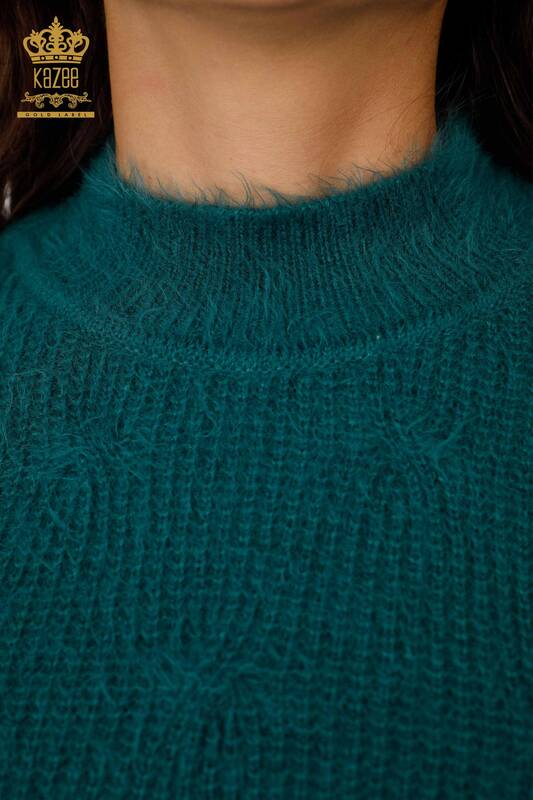 Wholesale Women's Knitwear Sweater Hair Knitted Basic Long Sleeve Viscose - 19063 | KAZEE