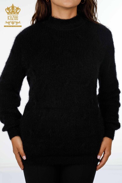 Wholesale Women's Knitwear Sweater Hair Knitted Basic Long Sleeve Viscose - 19063 | KAZEE - Thumbnail