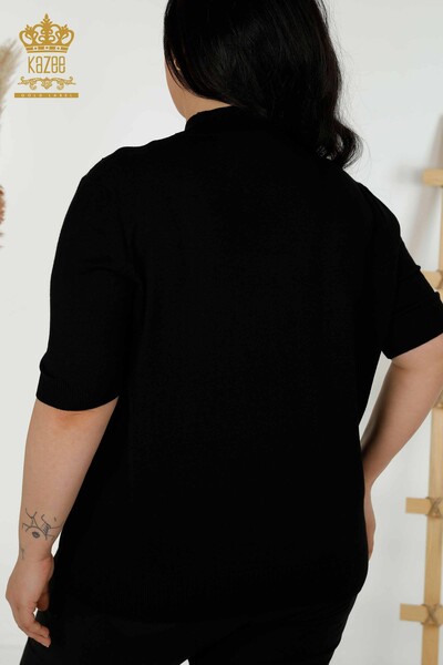 Wholesale Women's Knitwear Sweater - Short Sleeve - Black - 16950 | KAZEE - 6