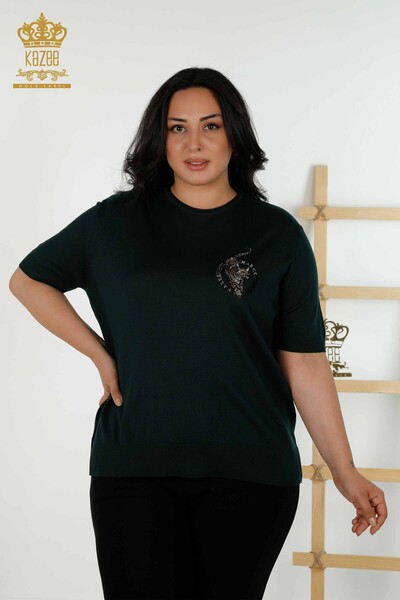 Wholesale Women's Knitwear Sweater - Short Sleeve - Nefti - 30328 | KAZEE - Thumbnail
