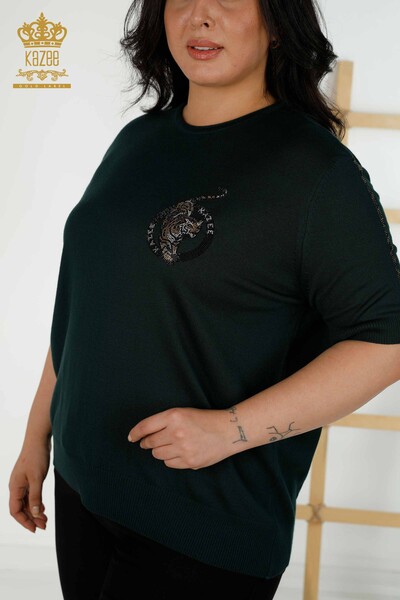 Wholesale Women's Knitwear Sweater - Short Sleeve - Nefti - 30328 | KAZEE - Thumbnail