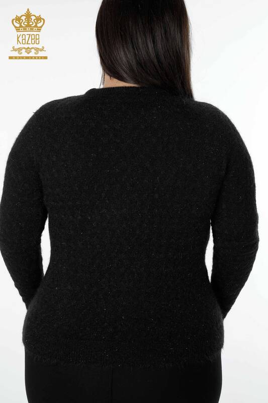 Wholesale Women's Knitwear Sweater Glitter Transition Black - 19068 | KAZEE