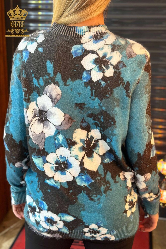 Wholesale Women's Knitwear Sweater Stone Embroidered Oil - 18923 | KAZEE - 3