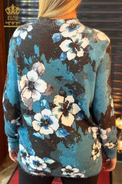 Wholesale Women's Knitwear Sweater Stone Embroidered Oil - 18923 | KAZEE - 3