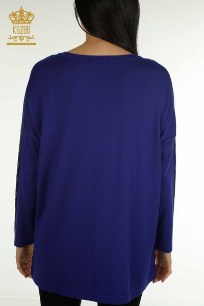 Wholesale Women's Knitwear Sweater Tiger Pattern Saks - 30746 | KAZEE - Thumbnail