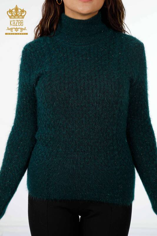 Wholesale Women's Knitwear Sweater Turtleneck Hair Braided - 19070 | KAZEE