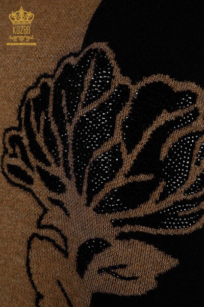 Wholesale Women's Knitwear Sweater Two Colors Black - 30197 | KAZEE - Thumbnail