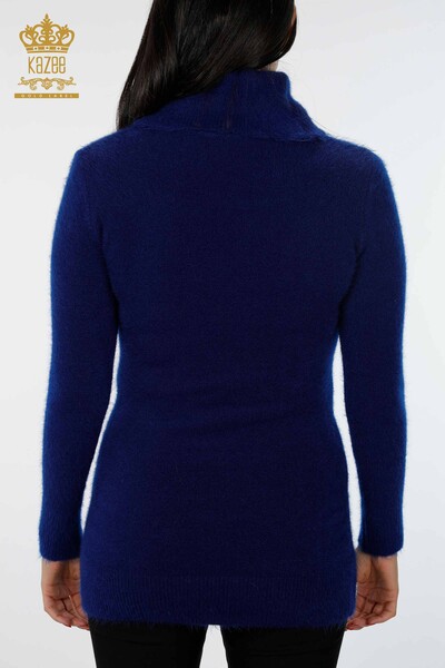 Wholesale Women's Knitwear Tunic Colored Feather Patterned Stone Embroidered - 18892 | KAZEE - 10