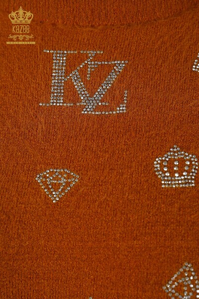 Wholesale Women's Knitwear Tunic Patterned Two Pocket Detailed Angora - 18895 | KAZEE - 3