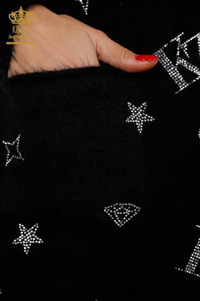 Wholesale Women's Knitwear Tunic Patterned Two Pocket Detailed Angora - 18895 | KAZEE - 10