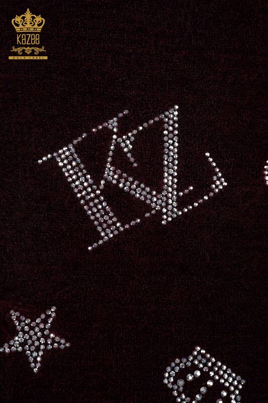 Wholesale Women's Knitwear Tunic Patterned Two Pocket Detailed Angora - 18895 | KAZEE