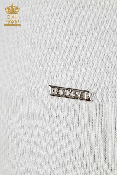 Wholesale Women's Knitwear Zero Sleeve Ecru - 16922 | KAZEE - Thumbnail