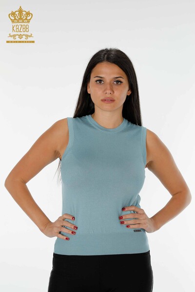 Wholesale Women's Knitwear Zero Sleeve Mint - 16922 | KAZEE - Thumbnail