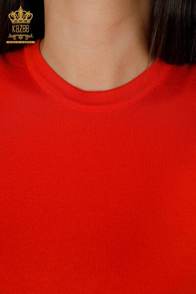 Wholesale Women's Knitwear Zero Sleeve Orange - 16922 | KAZEE - Thumbnail