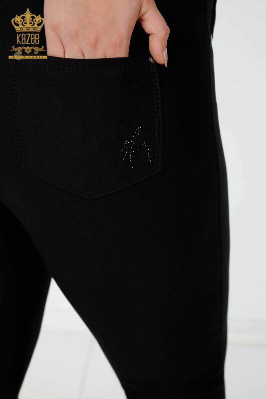 Wholesale Women's Leggings Pants Black - 3357 | KAZEE