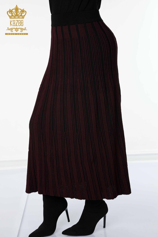 Wholesale Women's Long Skirt Plum - 4131 | KAZEE - 2