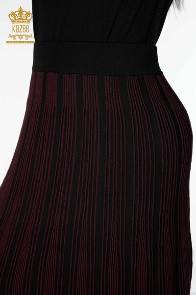 Wholesale Women's Long Skirt Plum - 4131 | KAZEE - Thumbnail