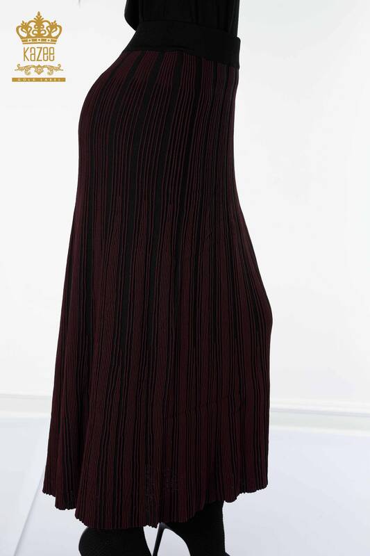 Wholesale Women's Long Skirt Plum - 4131 | KAZEE