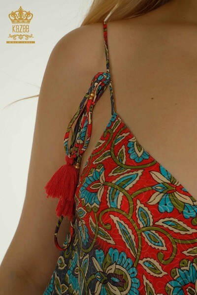 Wholesale Women's Jumpsuit Dress Strappy Patterned - 2404-Style-15 | D - Thumbnail