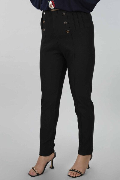 Wholesale Women's Trousers with Pocket Button Detail - 3431 | KAZEE - Thumbnail