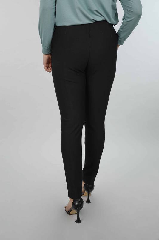 Wholesale Women's Trousers with Pockets Large Size Striped Detailed - 3481 | KAZEE