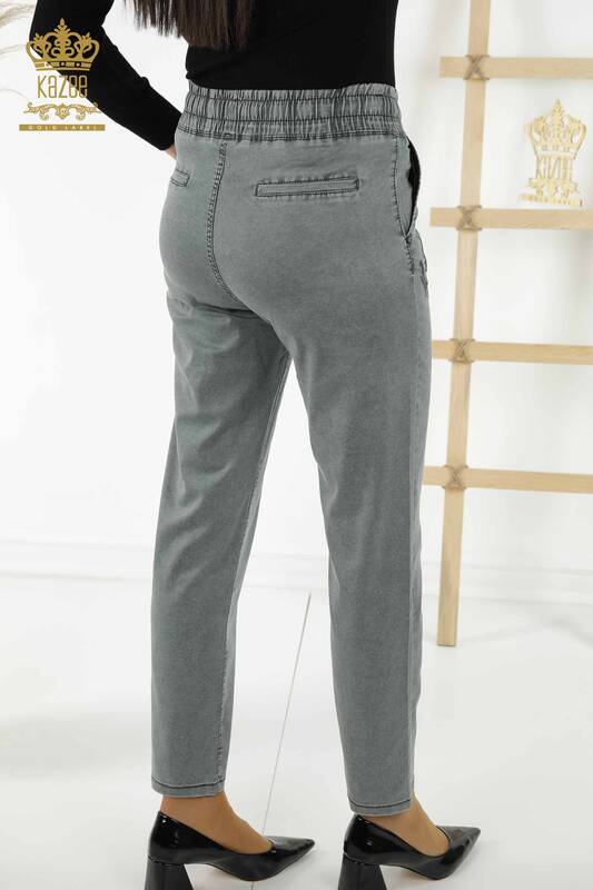 Wholesale Women's Trousers - Stone Embroidered - Mink - 3674 | KAZEE