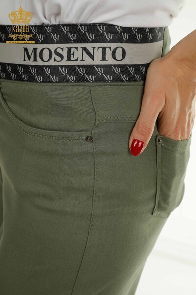 Wholesale Women's Tied Trousers Khaki - 2406-4517 | M - Thumbnail