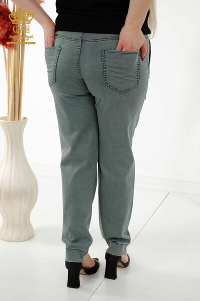 Wholesale Women's Trousers - Elastic Waist - Mink - 3675 | KAZEE - Thumbnail