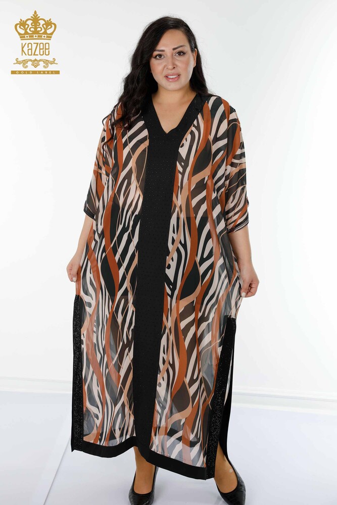 Wholesale Women's Pareo Long Colored Pattern - 7749 | KAZEE