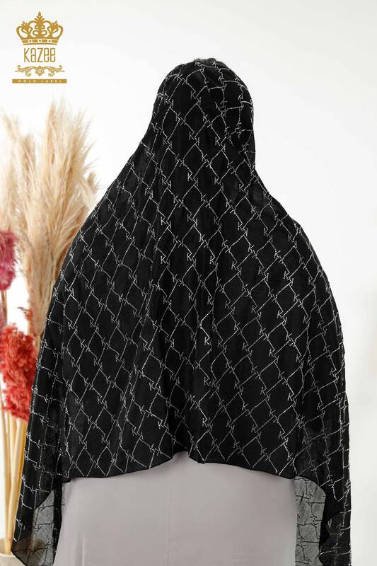 Wholesale Women's Shawl - Striped - Black - 546 | KAZEE