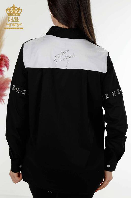 Wholesale Women's Shirt Two Color Black White - 20310 | KAZEE