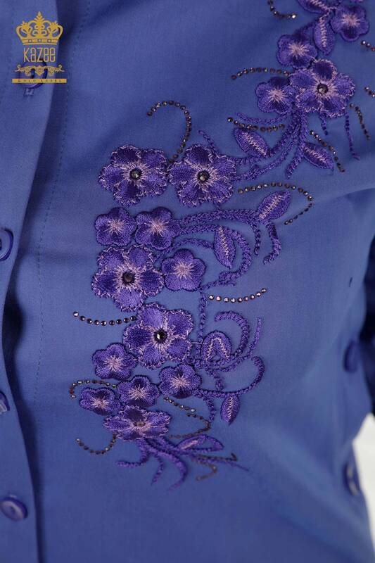 Wholesale Women's Shirt - Button Detailed - Lilac - 20395 | KAZEE