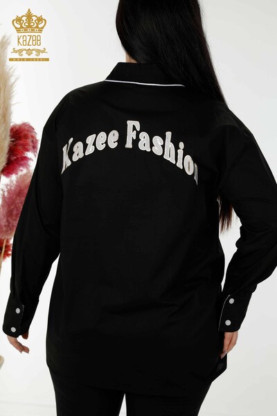 Wholesale Women's Shirt Color Transition Black - 20311 | KAZEE - Thumbnail