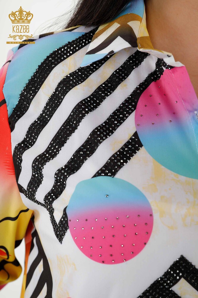 Wholesale Women's Shirts Digital Printed - 20358 | KAZEE - 3