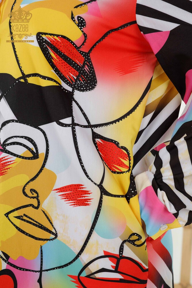 Wholesale Women's Shirts Digital Printed - 20358 | KAZEE - 5